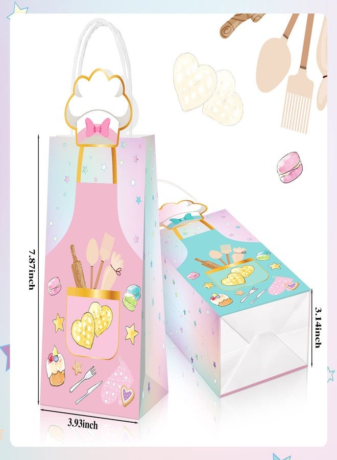Liliful 16 Pcs Baking Party Favors Little Bakers Gift Bags with Handles Paper Goody Treat Candy Bags Bakery Pattern Goodie Birthday Baking School Party Supplies Decor Decorations for Kid Adult - Image 4